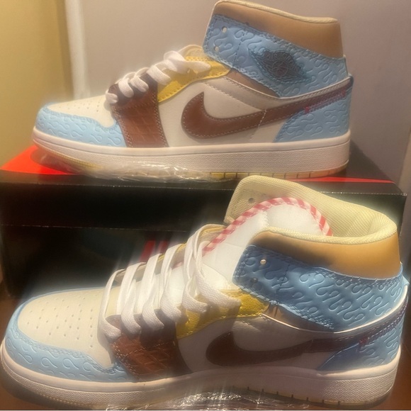 Jordan 1 Mid SE (Fearless Maison Chateau Rouge) - Picture 3 of 4